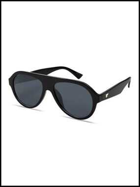 Retro Big Aviator Polarized Sunglasses Plastic Frame UV Protection